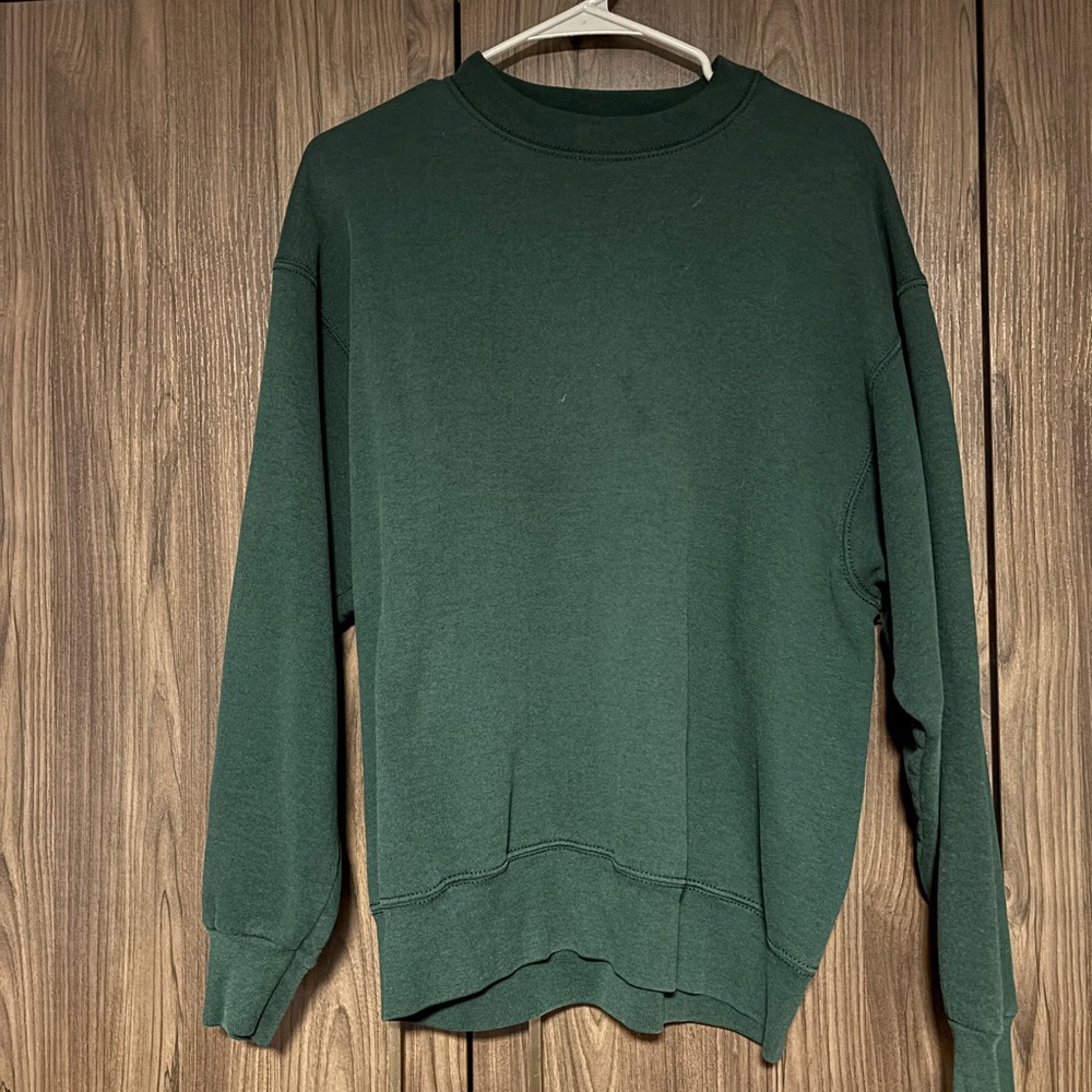 Fruit of the Loom Men's Forest Green Crewneck Sweater